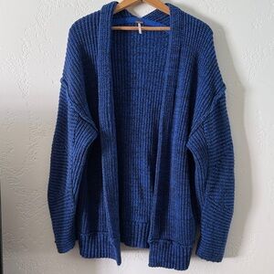 Free People Vibrant Blue Knit Sweater